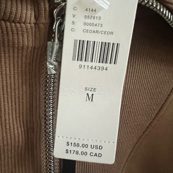 NWT new medium Anthropologie Varley Catherine half zip sweatshirt cedar brown - Picture 5 of 17